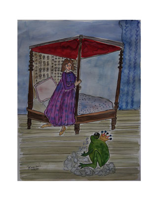 WVZ 607 Froschkönig 2020 Aquarell 24x32 