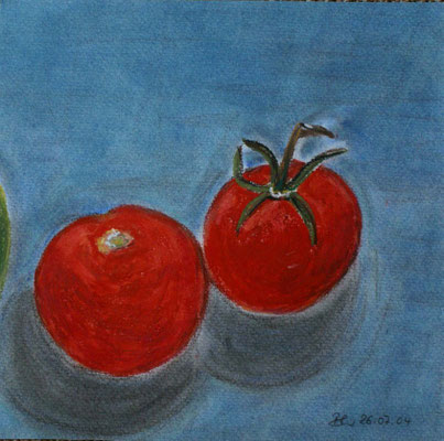 WVZ 068 2004 Zwei Tomaten Pastellkreide 25x25