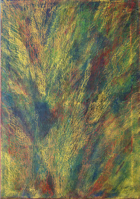 WVZ 274 2013 08 001 Strauchwerk Pastellkreide Acryl 50x70