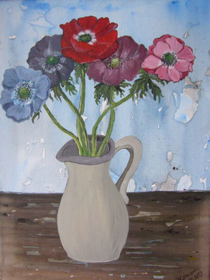 WVZ 238 2013 Anemonen im Krug Acryl 30x40