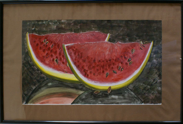 WVZ 064 2003 Melonenspalten Tempera  40x60