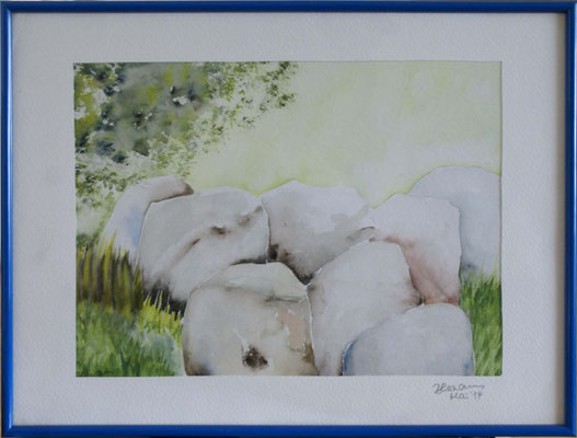 WVZ 309 2014 Steinwurf Aquarell 30x40