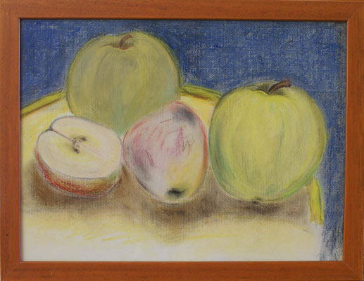 WVZ 127 2009 Vier Äpfel Pastellkreide 30x40