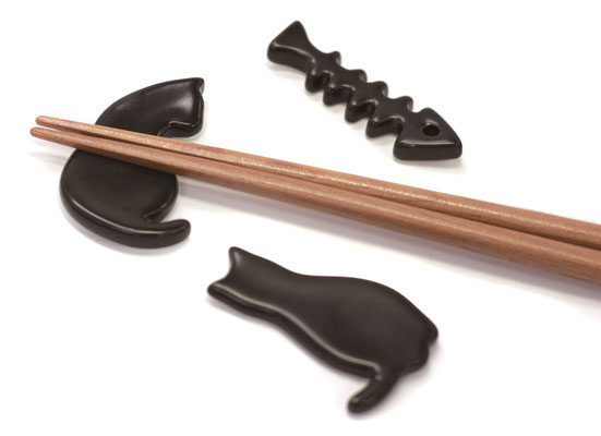 * Chopsticks rest - cats & fish-bone - 