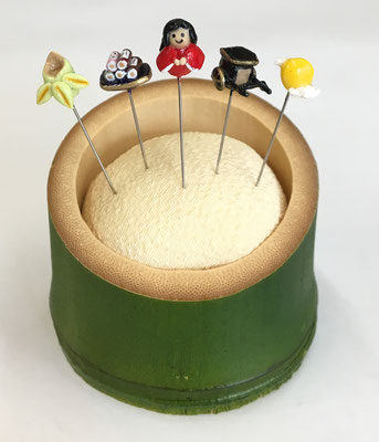 *Pincushion in Bamboo cup "Princess Kaguya"