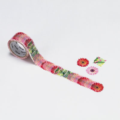 Masking roll stickers "Gerbera-pink"