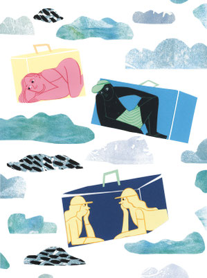 Reisende, Editorial Illustration für Atempo, Ausgabe September 2023