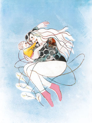 Geburt, Editorial Illustration für Atempo, Ausgabe Februar 2023