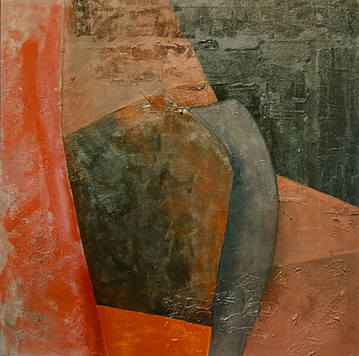 o.T. Acryl auf Nessel, 120 x 120 cm, 1996, verkauft