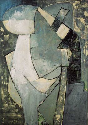 Begegnung, Acryl auf Leinwand, 100 x 140 cm, 1995, verkauft
