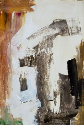 8 o.T., Acryl auf Bütten, 50 x 73 cm, Februar 1995