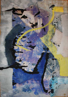 Ironie, Acryl auf Japanpapier, 62 x 97 cm, 1995