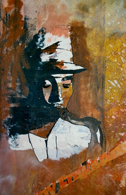 Serie "Jazz" (Bildausschnitt), Auftragsarbeit, Acryl auf Nessel, 80 x 100 cm, 1999, verkauft