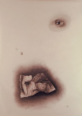 Remembering The Future, 1976 <br> Graphite on paper, 13x10in (33x25cm) <br> Collection, Biblioteca Luis Angel Arango, Bogotá