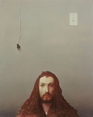 Albrecht Dürer, 1975 <br> Oil on linen 39x31in (100x80cm) <br> Collection Carlos Llosa, Lima