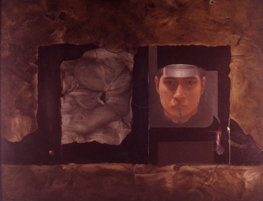 Introspective Self-Portrait, 1974 <br> Oil on linen, 32x26in (81x65cm) <br> Private Collection, London