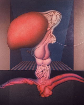 Totem I, 1974 <br> Oil on linen, 75x59in (190x150cm) <br> Collection Félix Leisinger, London