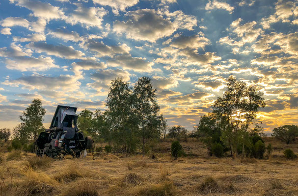 One of the best camps ever on the shore of Pentecost River - we arrived here at night at low tide and during the night the water came almost up to our car