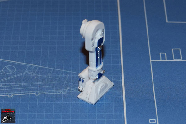 DeAgostini Bau deinen X-Wing Ausgabe 2 Das linke Bein von R2-D2 wird aus den bisherigen fünf Teilen zusammengesetzt