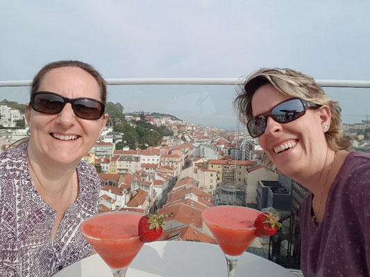 Auf der Hotel-Dachterrasse