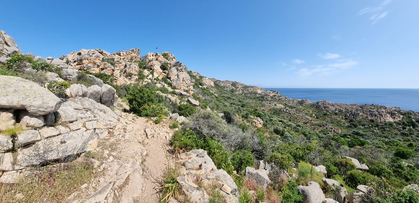 auf dem Weg zur Cala Coticcio (Insel Capera)
