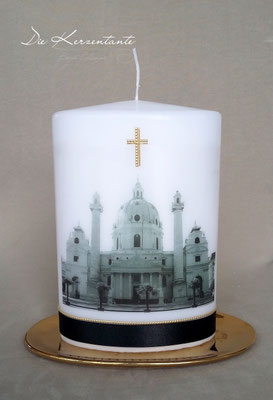 T9 - Karlskirche, Ovalkerze 20x13x7cm, Preis: EUR 70,00