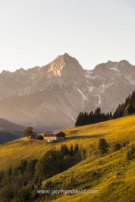 Almhütte vor dem Selbhorn, Salzburg, Österreich