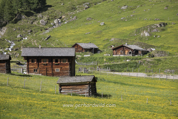 Alm in der Goldberggruppe, Kärnten, Österreich