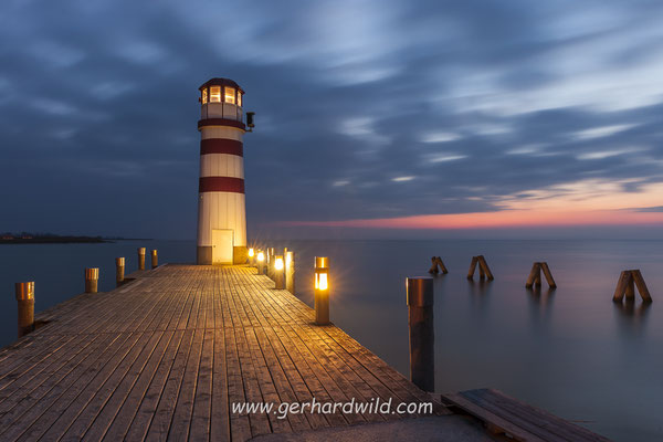 Leuchtturm in Podersdorf am See, Burgenland, Österreich