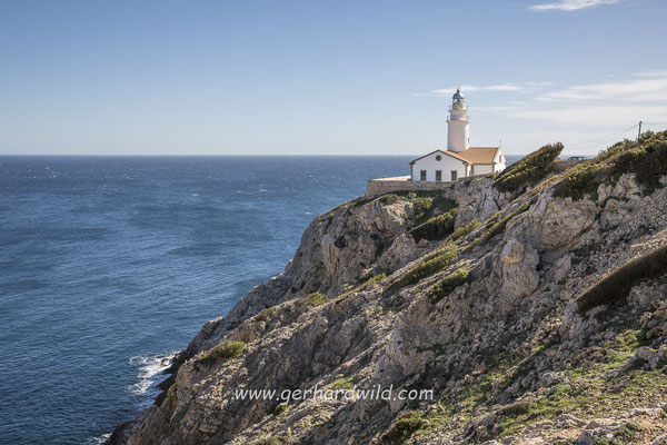 Leuchtturm auf dem Punta de Capdepera, Mallorca, Spanien