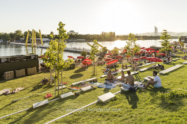 CopaBeach an der Neuen Donau, Wien, Österreich