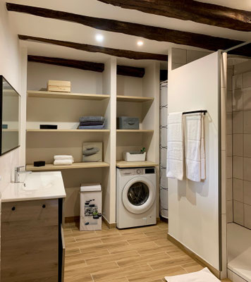 Domaine de la Licorne in french Black Perigord, Rouffignac cottage, master's bathroom