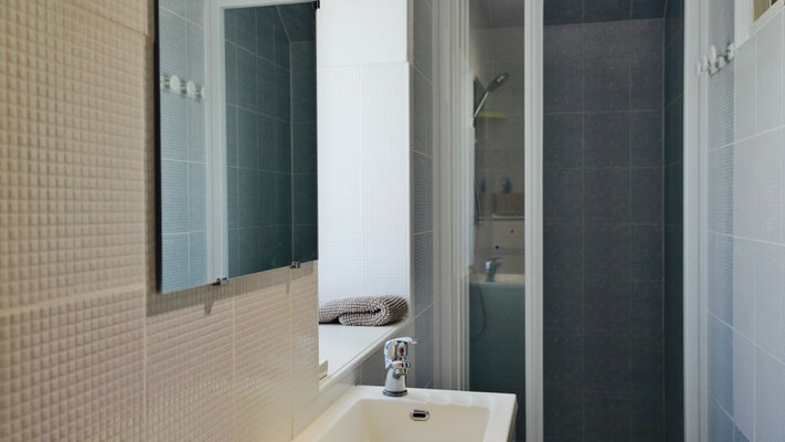 Domaine de la Licorne in french Black Perigord, Font de Gaume cottage, bathroom's shower