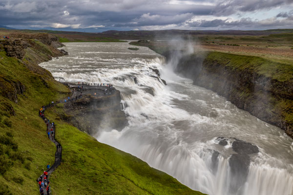 Der beeindruckende Wasserfall Gulfoss 