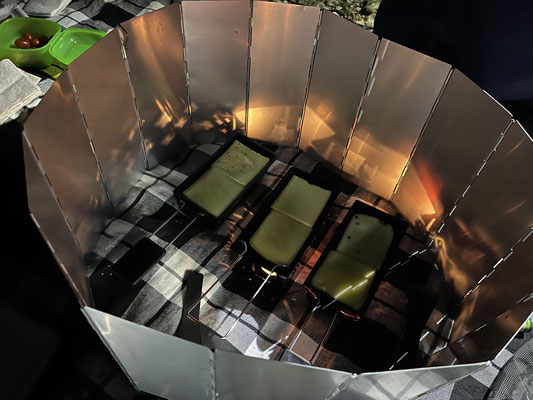 mit Outdoor-Raclette