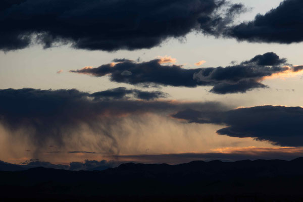 Blick aus dem Hotelzimmer in Pahrump Richtung Death Valley