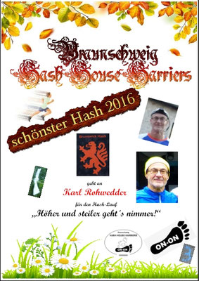 Bester Hash 2016 "Karl Rohwedder"