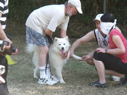 reconnaitre son chien rien qu'a la patte les yeux bandés!