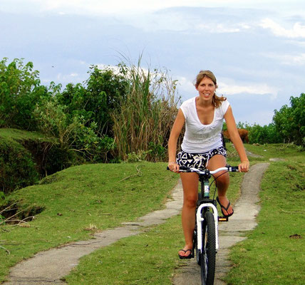 on the bike