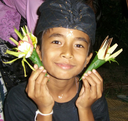 boy at ceremony