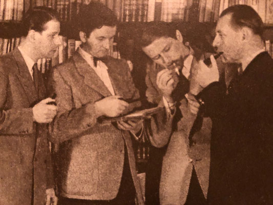 Schäffer Quartett in den 1950er Jahren mit Kurt Schäffer, Franzjosef Maier, Franz Beyer, Kurt Herzbruch