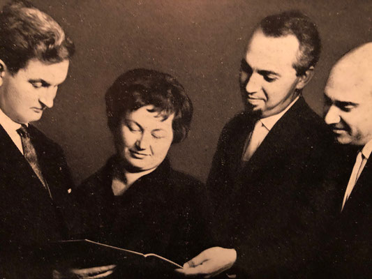 Schäffer Quartett in den 1960er Jahren mit Kurt Schäffer, Maria Szabados, James Pataki, Zoltan Racz