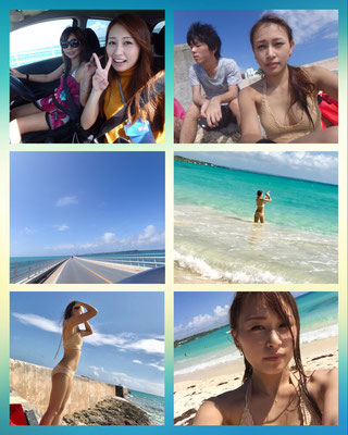 on holiday at Ishigaki shima with her Mama Rie and her brothers. This is Kazuki, the younger brother