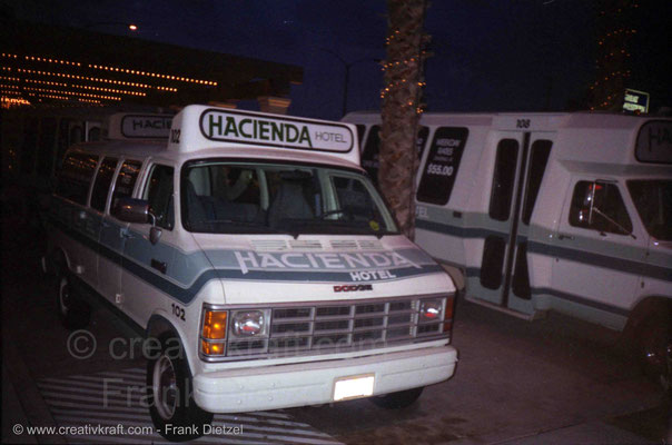 Hacienda Hotel at LAX, shuttle busses (Dodge Ram), today Fairfield Inn & Suites Mariott, 525 N Sepulveda Blvd, today N Pacific Coast Hwy/E Mariposa Ave, El Segundo, Los Angeles, California 90245, June 1990