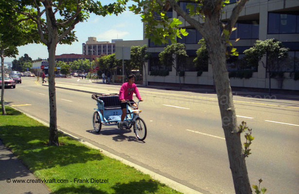 Rikshaw-rider at Fisherman´s Wharf, San Francisco, California