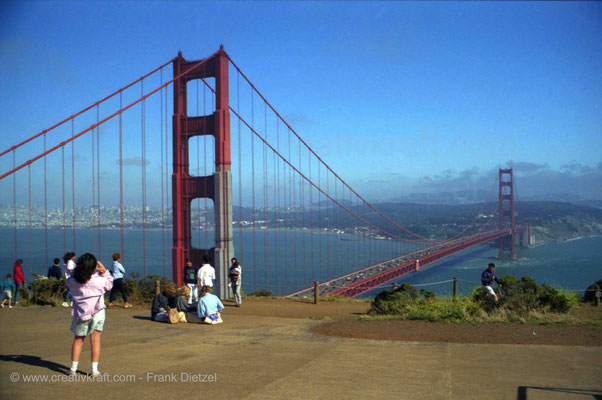 Golden Gate Bridge View Point, Old Conzelman Rd, Mill Valley, San Francisco, CA, June 1990