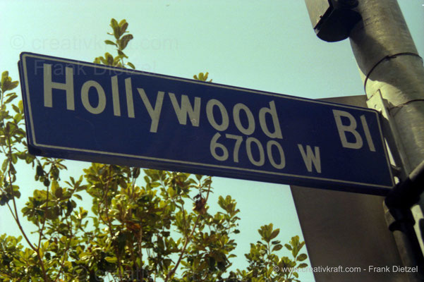 Street sign 6700 Hollywood Blvd, Hollywood, Los Angeles, California 90028, Aug 10, 1995