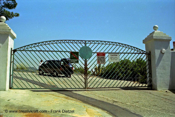 Gate to Hollywood Sign, 6000 Mulholland Hwy / 3390 Deronda Dr, Hollywoodland, Los Angeles, California 90068, 4/1993