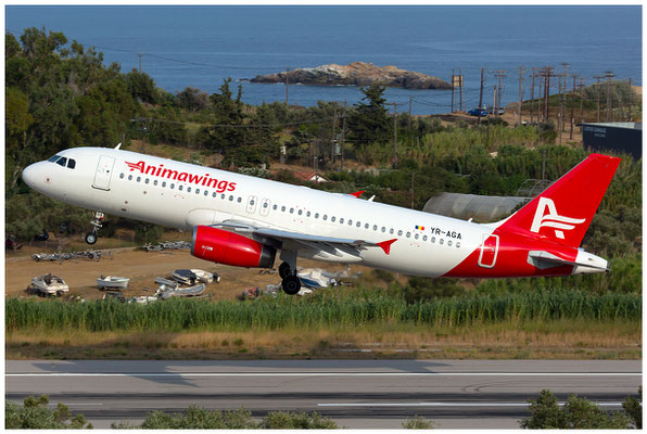 Animawings / Airbus A320-200 / YR-AGA / 26.08.2023 / © Berni Müller