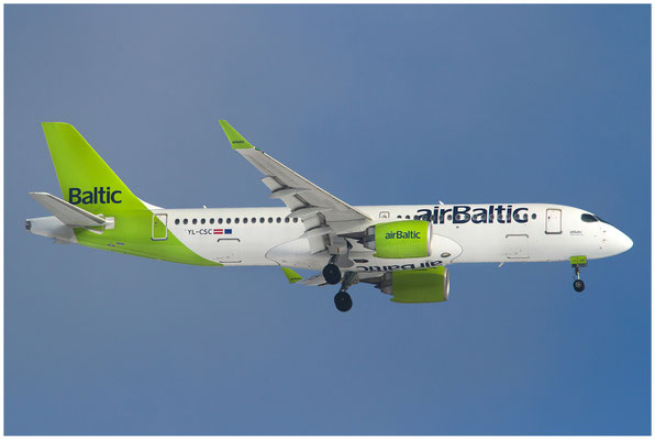 Air Baltic / Airbus A220-300 / YL-CSC / 11.01.2021 / © Berni Müller